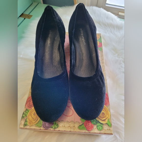 Jeffrey Campbell Black Velvet Bitsie Heels Size 10 - Picture 3 of 8